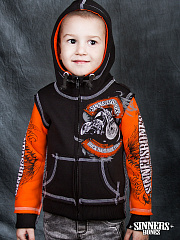 Kinder-Sweatshirt "Rock Hard Ride Free" mit Kapuze