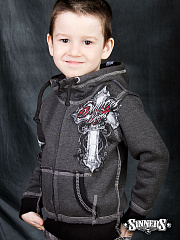 Hoody Kid's "Gothic Cross" with the biggin