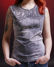 Damen ärmelloses T-Shirt mit einem gotischen Muster