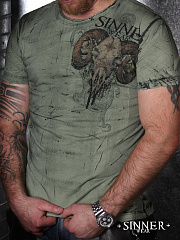 Men's T-shirt with sheep skull