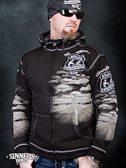 Herren-Sweatshirt "ROUTE 66" mit Kapuze