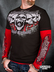 Herren-T-Shirt mit langen Ärmeln "Labeled the Death"
