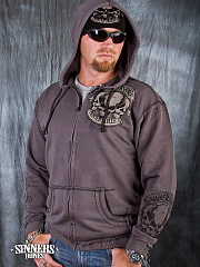 Herren-Sweatshirt "Painted Skulls" mit Kapuze 