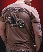 T-Shirt für Männer Motorrad CUSTOM "Holy Cross"