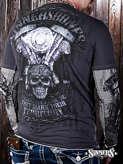 T-Shirt mit langen Ärmeln "Bikers Don't Leak Oil" 