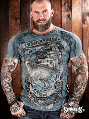 Herren T-Shirt „Born by the Wave“