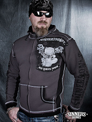 Herren-Sweatshirt "Old School Power" mit Kapuze