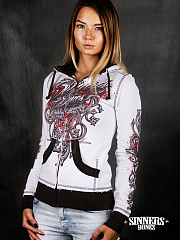 Frauen-Sweatshirt "Cantus Cycneus" mit Kapuze  