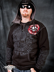 Herren-Sweatshirt "MADE in GARAGE" mit Kapuze 