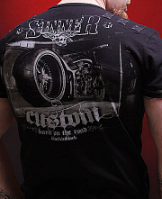 Herren T-Shirt Motorrad CUSTOM «BlackinBlack»