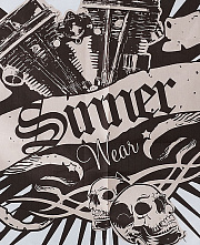 Flag "Sinner wear" weiß