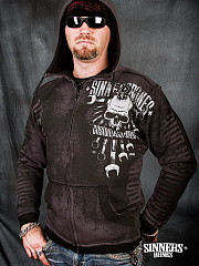 Herren-Sweatshirt "CUSTOM & CHROME" mit Kapuze 