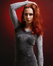 Damen-T-Shirt mit Totenköpfen