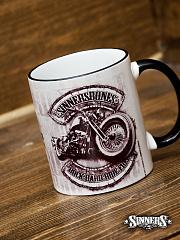 Keramik-Tasse "ROCK HARD RIDE FREE"