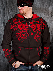 Herren-Sweatshirt "Shadow Demons"2 mit Kapuze 