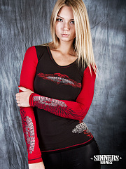 Frauen-T-shirt with long sleeves "Shut Up & Ride"